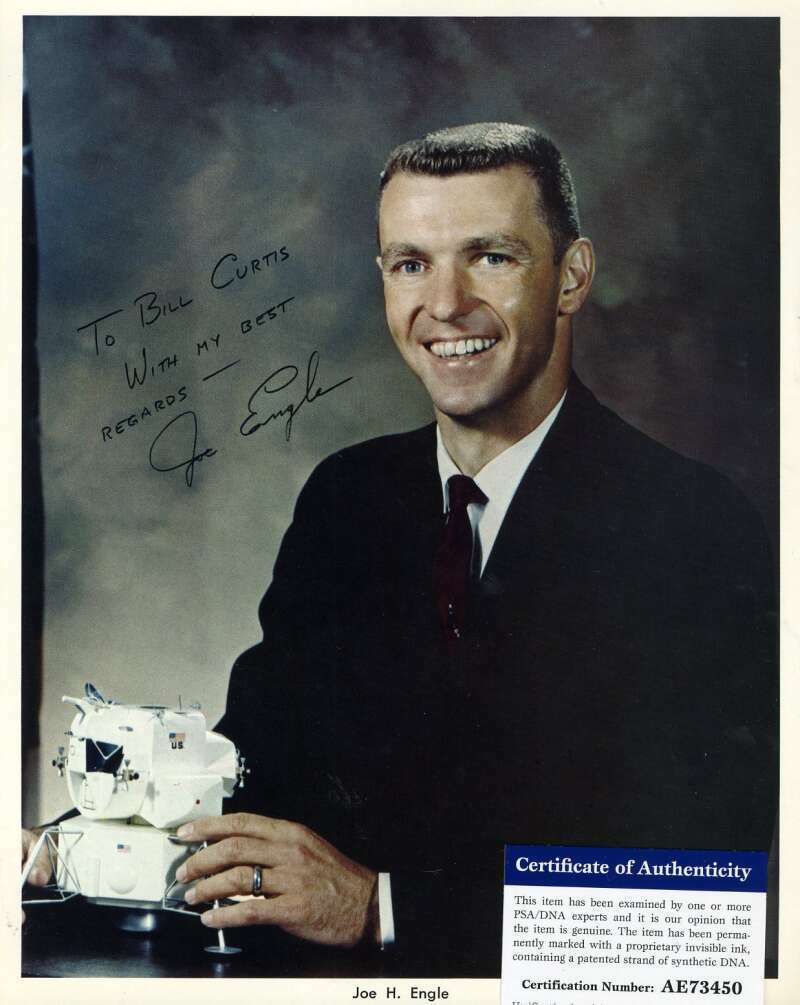 Joe Engle PSA DNA Coa Hand Signed 8x10 Photo Poster painting NASA Autograph