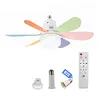 40w/200-2000lm Small Ceiling Fan with Lights with Remote Control Breeze Fan Light Three Color Temperature Options for Living Room Study & Household Use