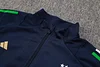 Joyfball 2024/2025 Italy Long Zipped Jacket Royal Blue Soccer Jersey 1:1 Thai Quality 