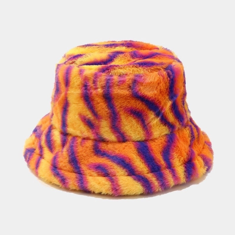 Unisex Modern Style Color Block Big Eaves Bucket Hat