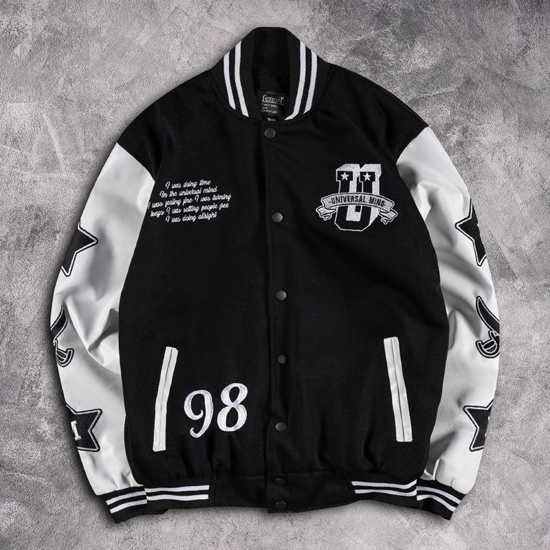 Fashion statement color block street track jacket