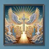 Croix ail&eacute;e - peinture diamant de forme sp&eacute;ciale - 30*30cm