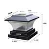 Solar Power LED Pillar Lamp Outdoor Garden Fence Lamp Yard Post Cap Lights