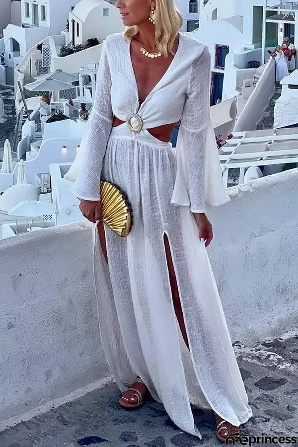 Cutout Slit Maxi Dress