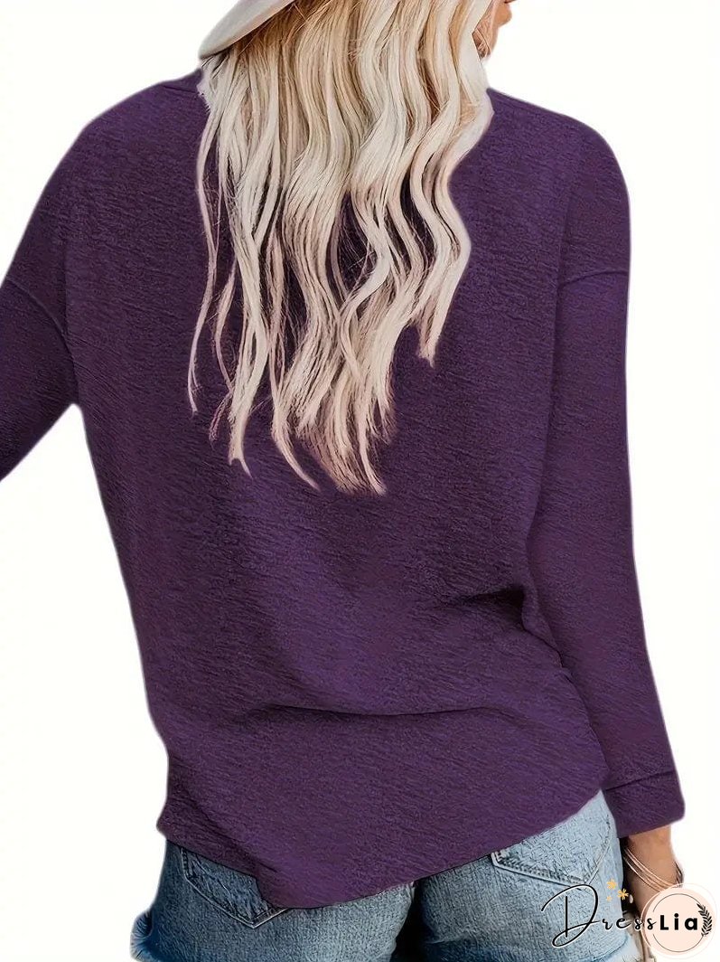 Long Sleeve Crew Neck T-Shirt for Women