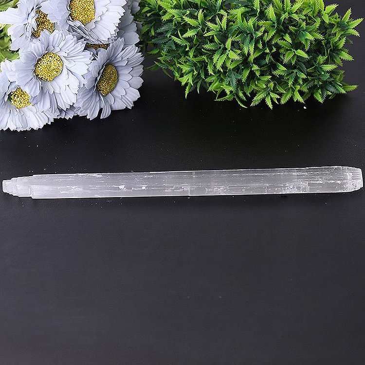 10.5" Drilled Selenite Wand for Hanging Bulk