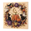 (30x30cm)Black Cat & Ghost Pearl Painting Art Kits With Inner Frame Pearl Gem Paintings Picture Arts Craft for Adults Beginners Home Wall Decor