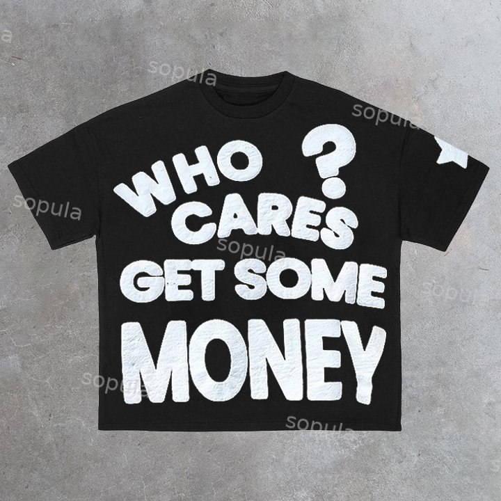 Chasing Money Graphic Print Cotton T-Shirt