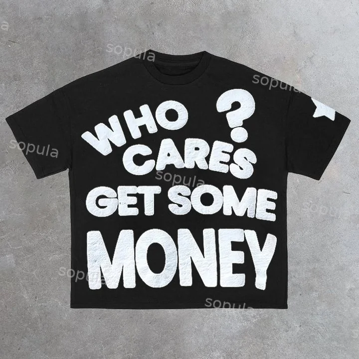Chasing Money Graphic Print Cotton T-Shirt