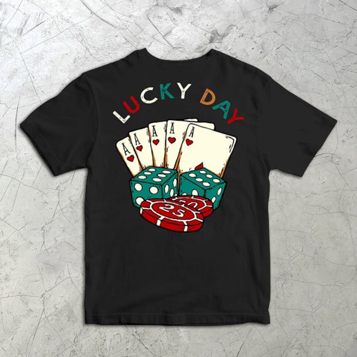 Poker Print Short Sleeve T-Shirt