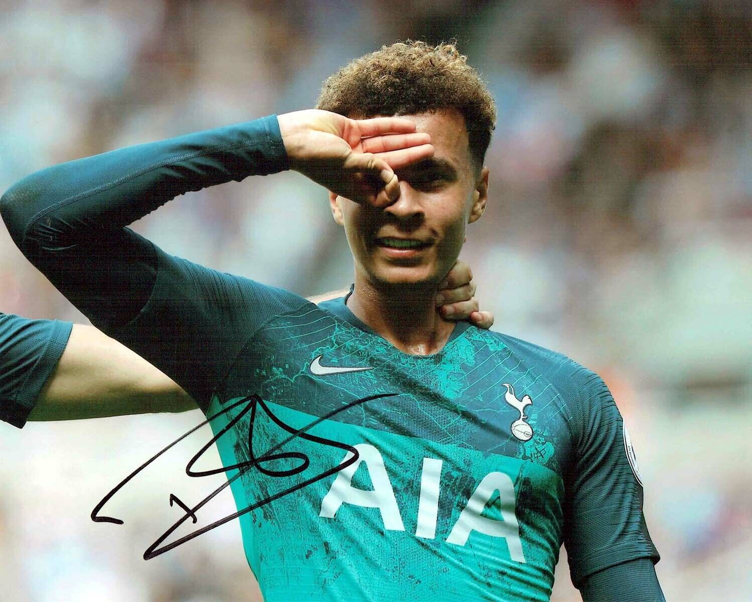 Dele ALLI SIGNED Autograph 10x8 RARE Photo Poster painting AFTAL COA SPURS Tottenham Hotspurs