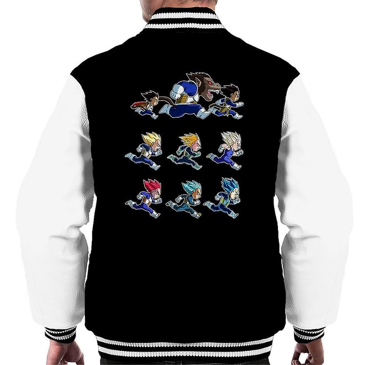 Dragon Ball Z Evolutions Of Vegeta Men's Varsity Jacket