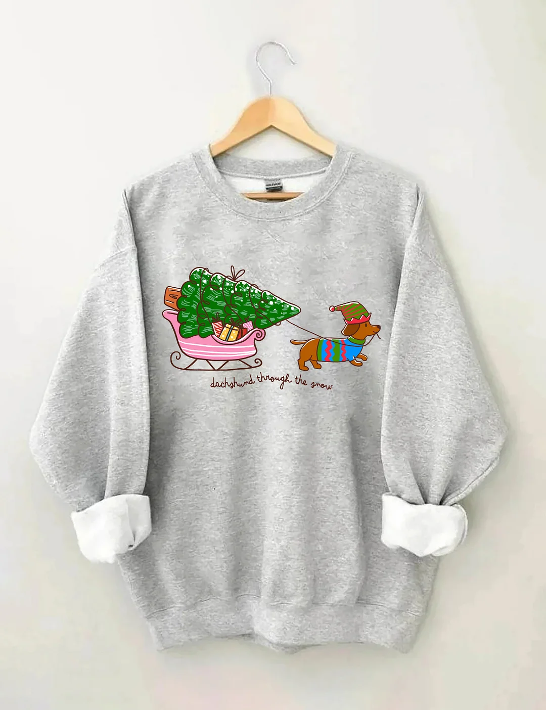Cute Christmas Dachshund Dog Mom Sweatshirt