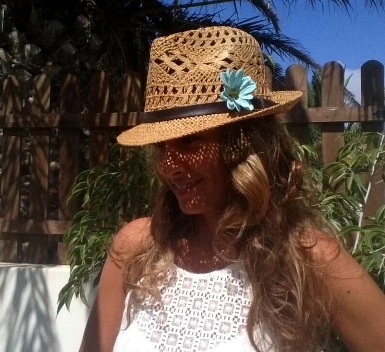 Boho hats for women, bohemian straw sun hat, fedora flower hats, design by kekugi