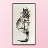 Ink Architectural Cat - 14CT Stamped Cross Stitch - 30*55cm