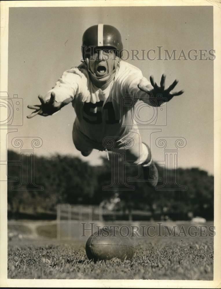 Press Photo Poster painting Philip Schuyler High School Football Player Roger Stone