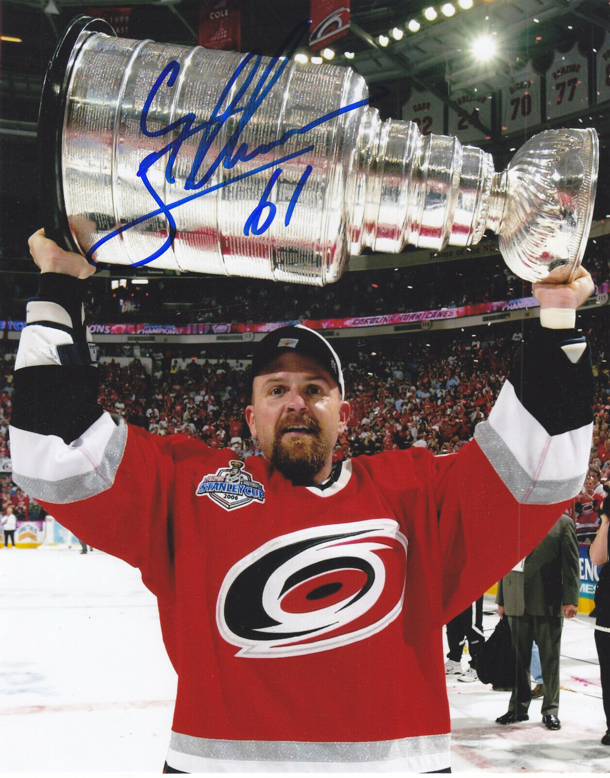 CORY STILLMAN SIGNED AUTOGRAPH CAROLINA HURRICANES 2006 CUP 8X10 Photo Poster painting PROOF