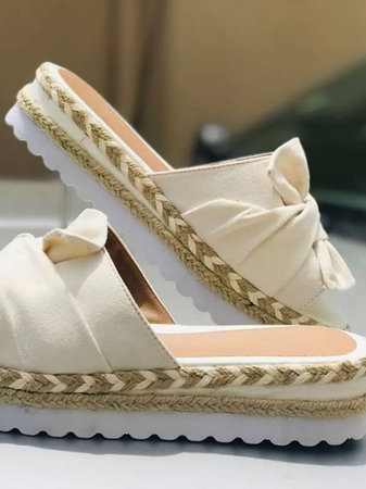 Women Casual Daily Comfy Bowknot Slip On Sandals CS3- Fabulory