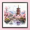 Pavilions-11CT Stamped Cross Stitch 40*40cm/15.75*15.75in tapestrymarket