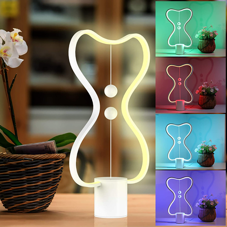 Balance LED Table Lamp - Smart Magnetic Mid-air Switch  Adjustable LED Color Changing Night Light - Appledas