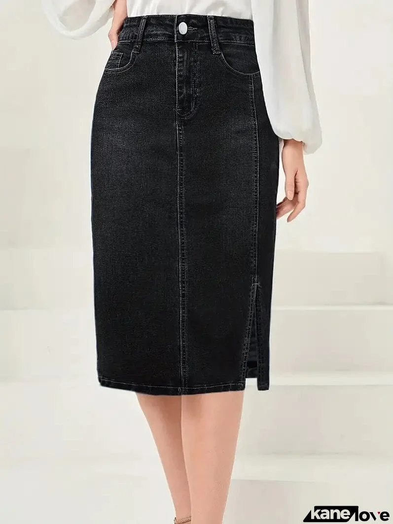 Modern Denim Skirt Design