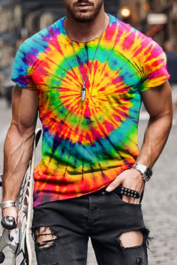 Fashion Tie Dye Short Sleeve T-Shirt