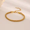 Minimal 18K Golden Silver Bracelet Necklace