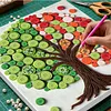 Summer Green Button Tree DIY Button Art Painting Kit 30x30cm