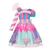 Kids Girl Carnival Frock Little  Birthday Fancy Rainbow Tutu Dress