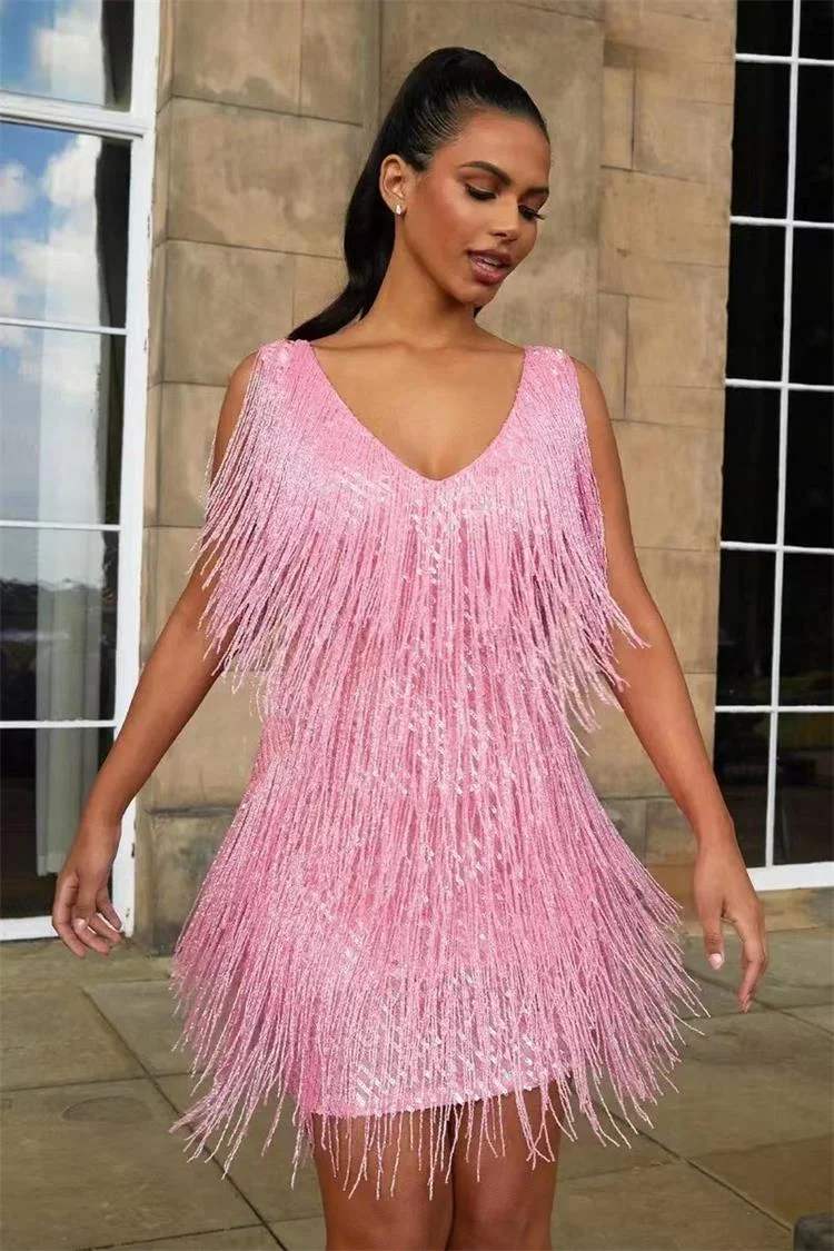 Sexy Elegant Party Tassels Dress