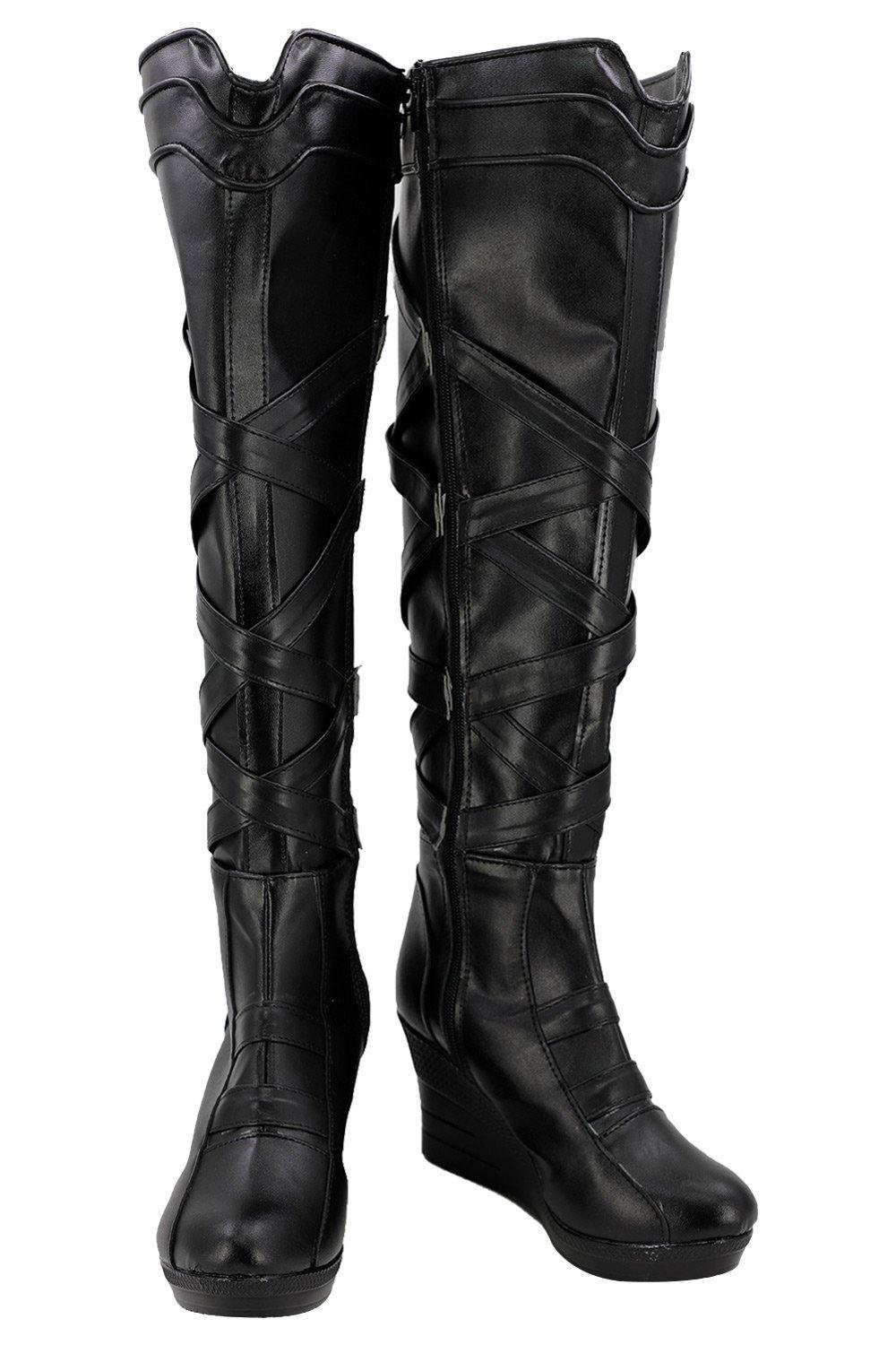 Thor 3 Ragnarok Valkyrie Schuhe Cosplay Schuhe Stiefel Schwarz