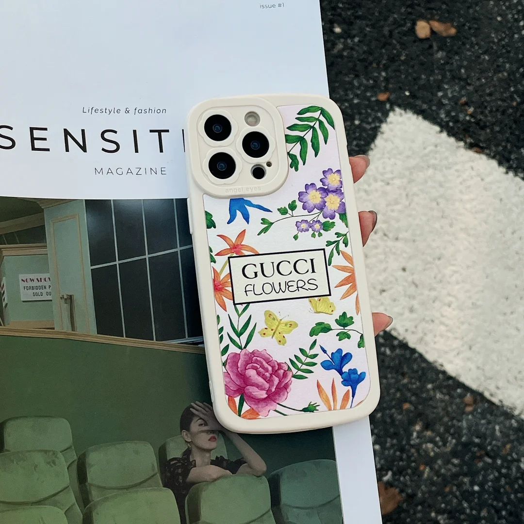 Gucci GUCCI FLORA GORGEOUS MAGNOLIA Apple leather iPhone cases 15pro 14promax 13 12pro 11 ProCaseMall