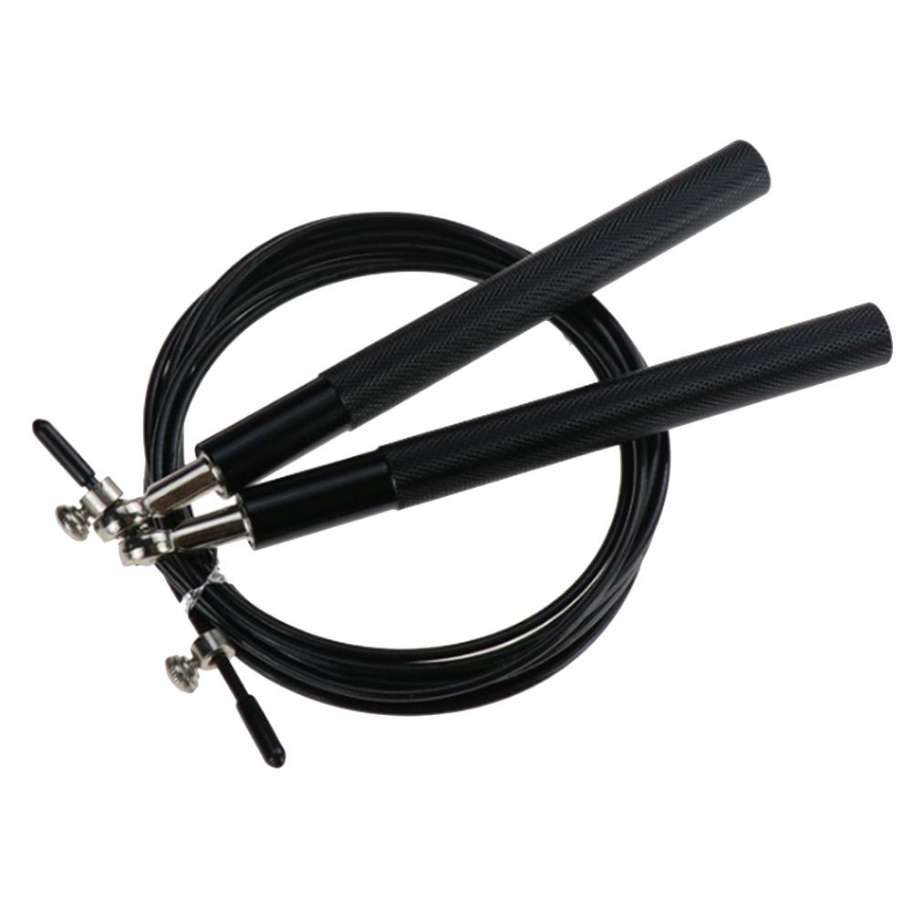 

Aluminum Handle Steel Wire Jump Rope Ball Bearing Body Rope Cable, Black, 501 Original