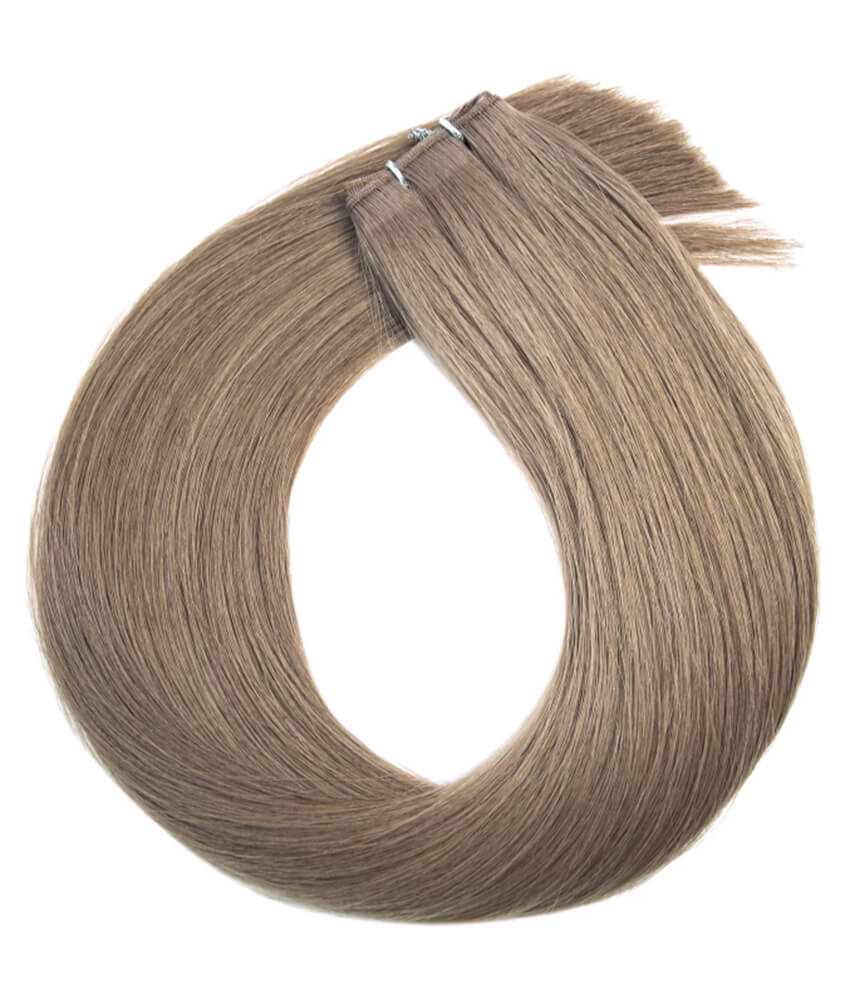 18 inch #8A Ash Brown Genius Weft Hair Extensions Findingdream