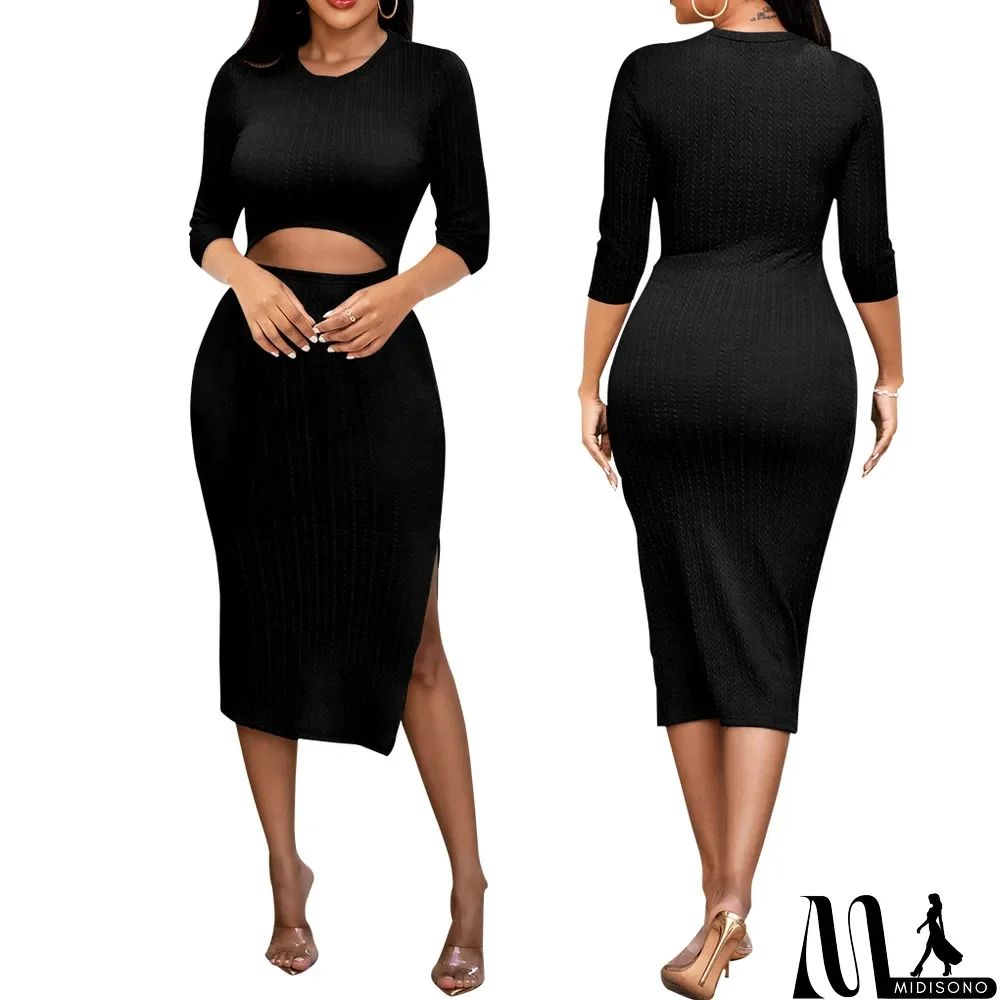 MidiSono - Women sexy cutout dress