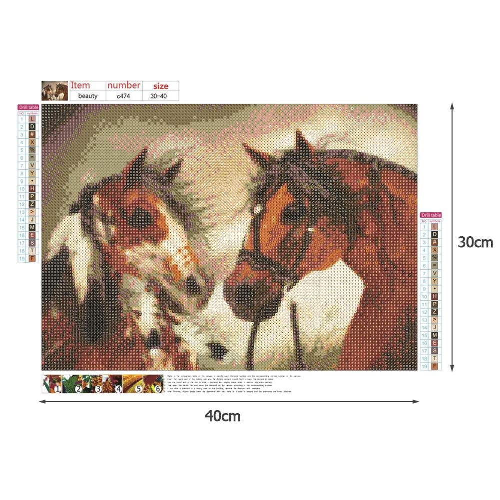 Diamond Painting - Full Round - Horses