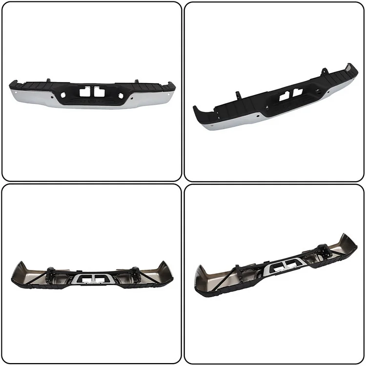 SEBLAFF Rear Step Bumper Assembly Chrome with Parking Aid Sensor Holes Replacement for 2007-2014 Tundra TO1103116
