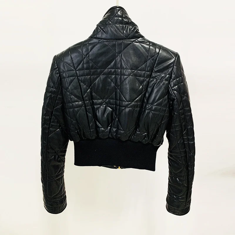 Nigikala Nigikala Offer 2025 New Star Fashion Locomotive Style Collection Waistline Short Leather Jacket Jacket