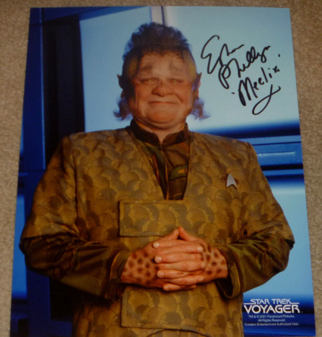 Ethan Phillips Authentic Signed 8x10 Photo Poster painting Autographed Star Trek Voyager, Meelix