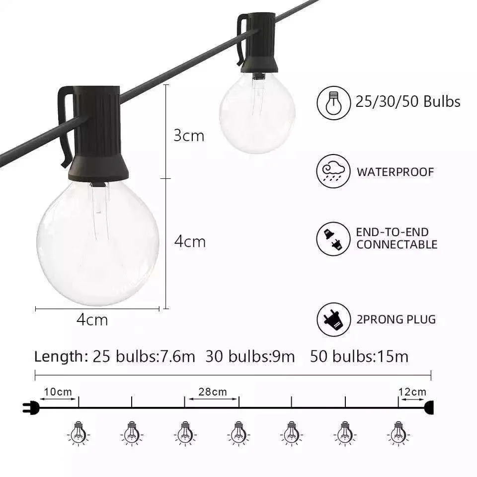 Last day 49% OFF LED Outdoor String Lights