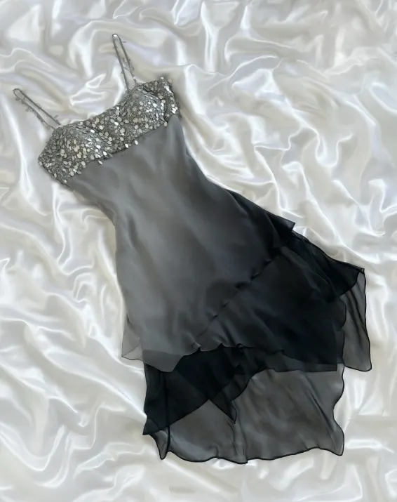 Short Chiffon Birthday Dress, Party Dress, Back-To-School Dress 