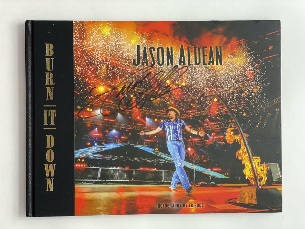 JASON ALDEAN SIGNED AUTOGRAPH BURN IT DOWN