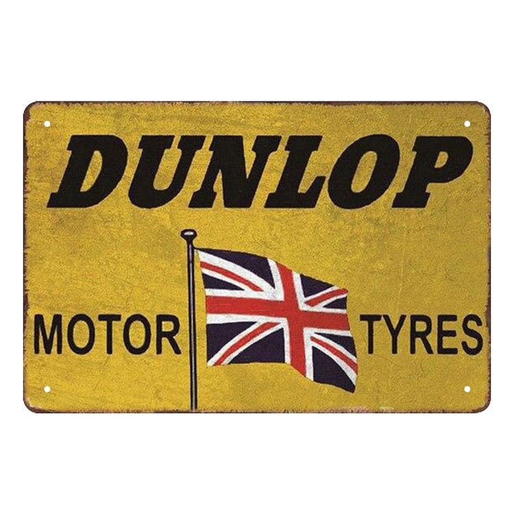 Types de moteurs Dunlop - Enseigne Vintage Métallique/enseignes en bois - 20*30cm/30*40cm
