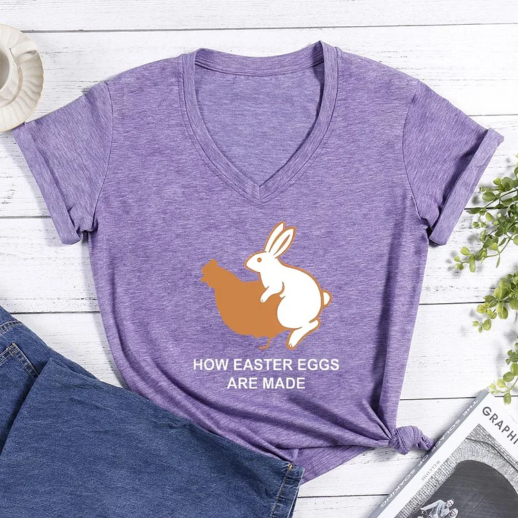 How Easter Eggs Are Made V-neck T Shirt-0025137