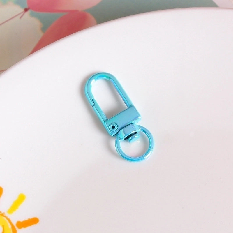 UV Colorful Metal Door Buckle Buckle Schoolbag Hanging Keychain DIY Handmade Jewelry Accessories Beaded Mobile Phone Chain Material