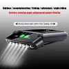 LED Sensor Headlight USB Rechargeable Cap 100LM Clip Night Fishing Headlamp