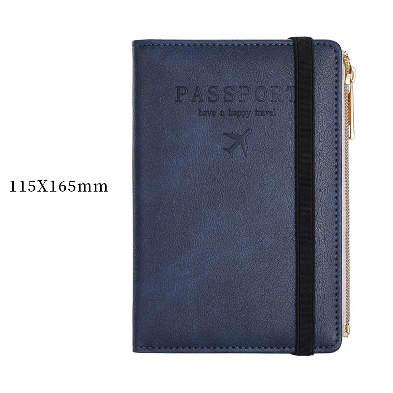 Unisex Letter Airplane Pu Leather Zipper Hidden Buckle Wallets