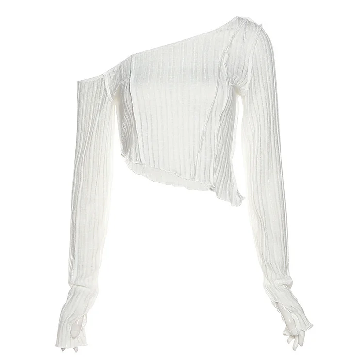 Classic Retro Irregular Streewear Crop Top