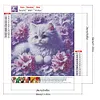 Cats And Flowers-Full Round Diamond Painting 30*30CM