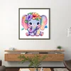(Stamped/Counted) Elephant - 18CT Cross Stitch 20*20cm/7.87*7.87in